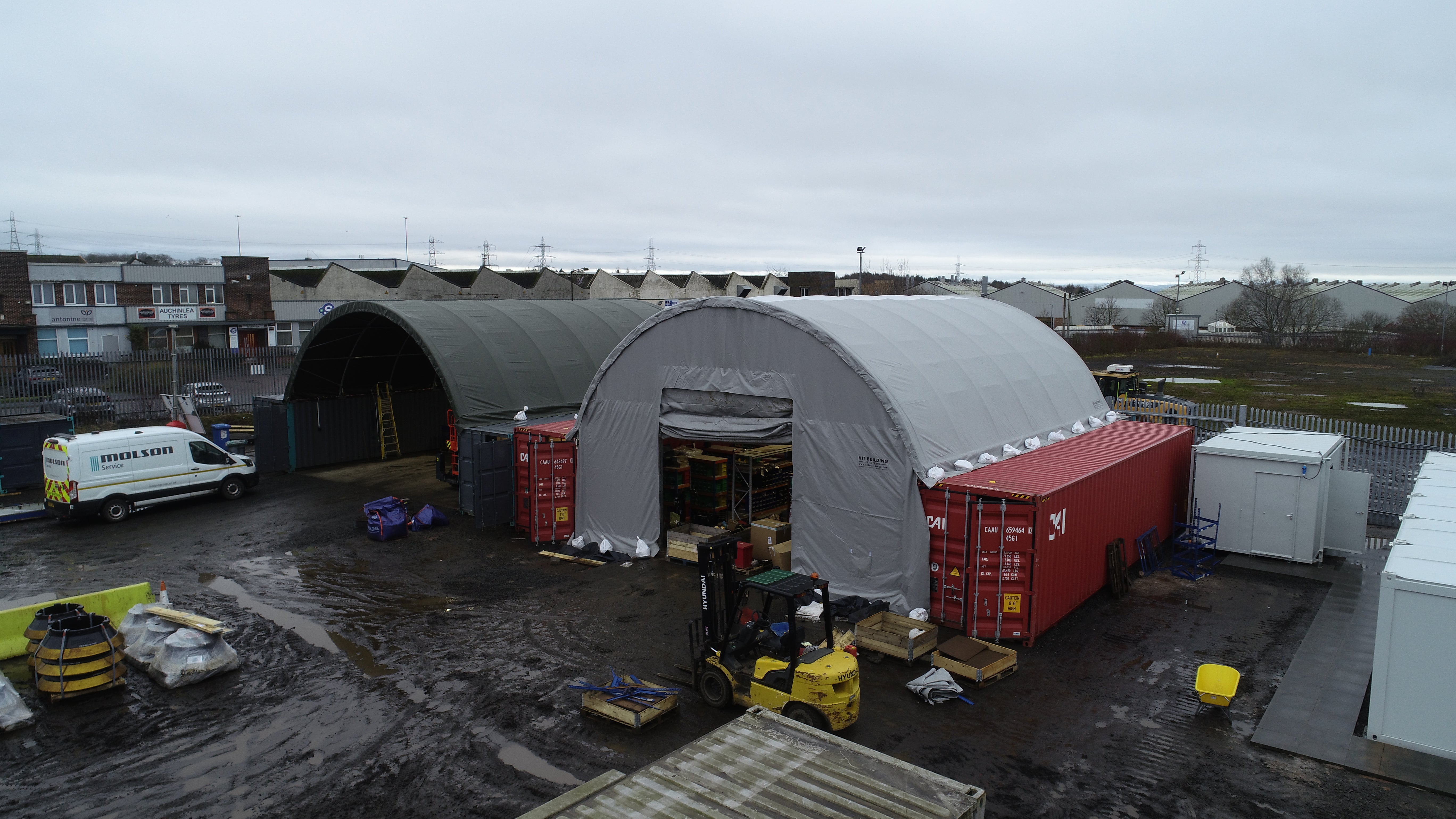 12m (40ft) Spännvidd | Containertak - 40ft x 12ft (12m x 4,5m)