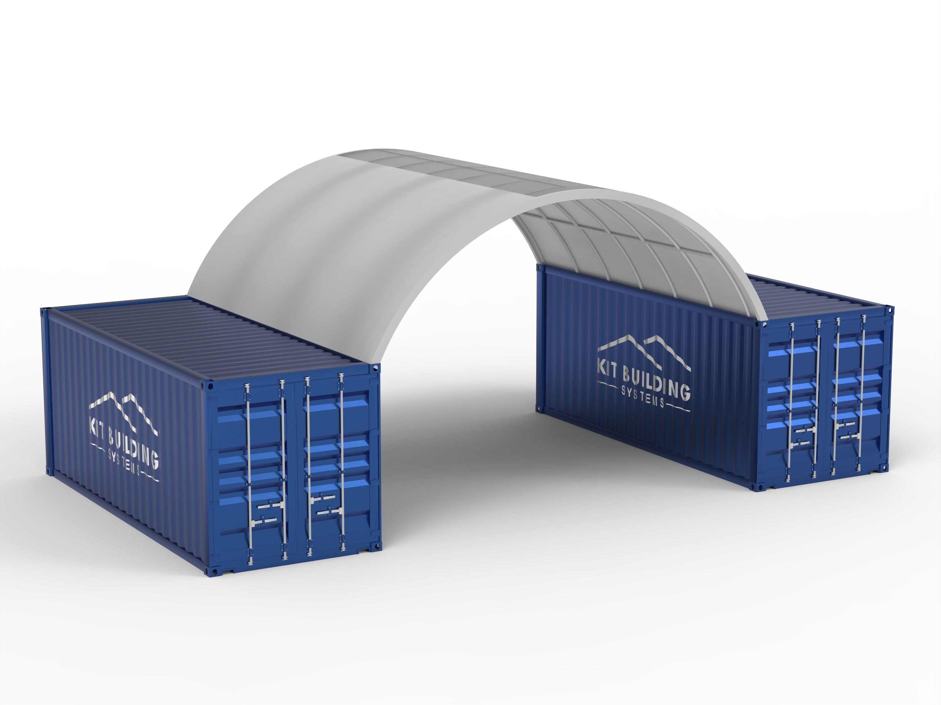 Behållartak - 20 fot x 20 fot x 6,5 fot (6m x 6m x 2m)