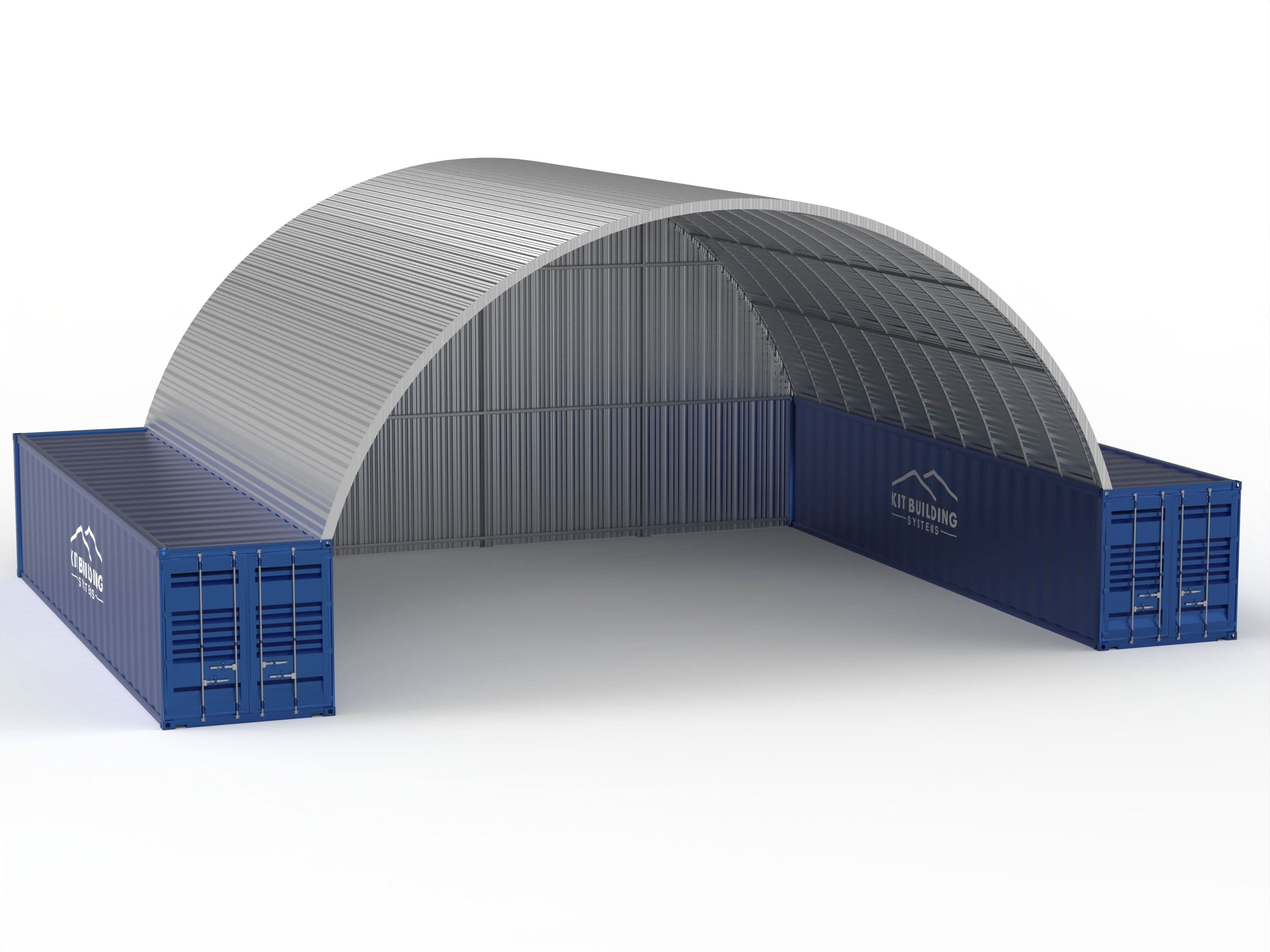 Stålkontainer Tält - 40ft x 40ft x 15ft (12m x 12m x 4,5m)