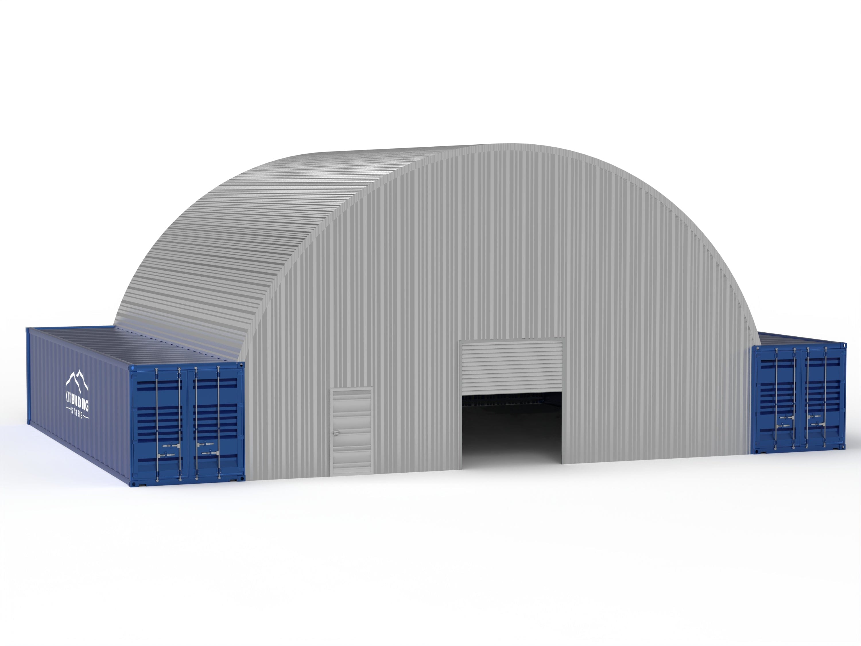 Stålbehållartak - 40ft x 40ft x 15ft (12m x 12m x 4,5m)