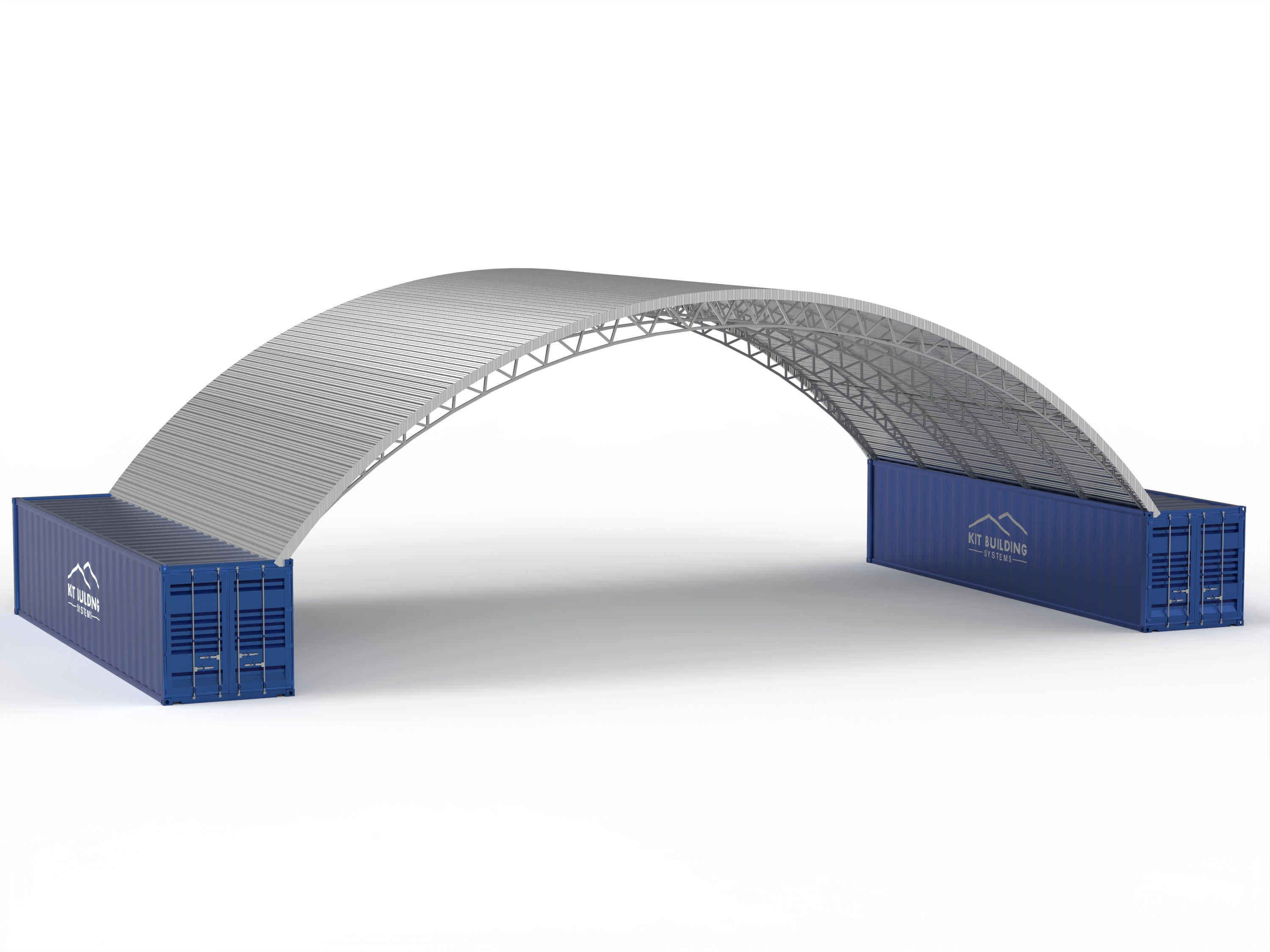 Stålbehållartak - 40ft x 40ft x 15ft (12m x 12m x 4,5m)