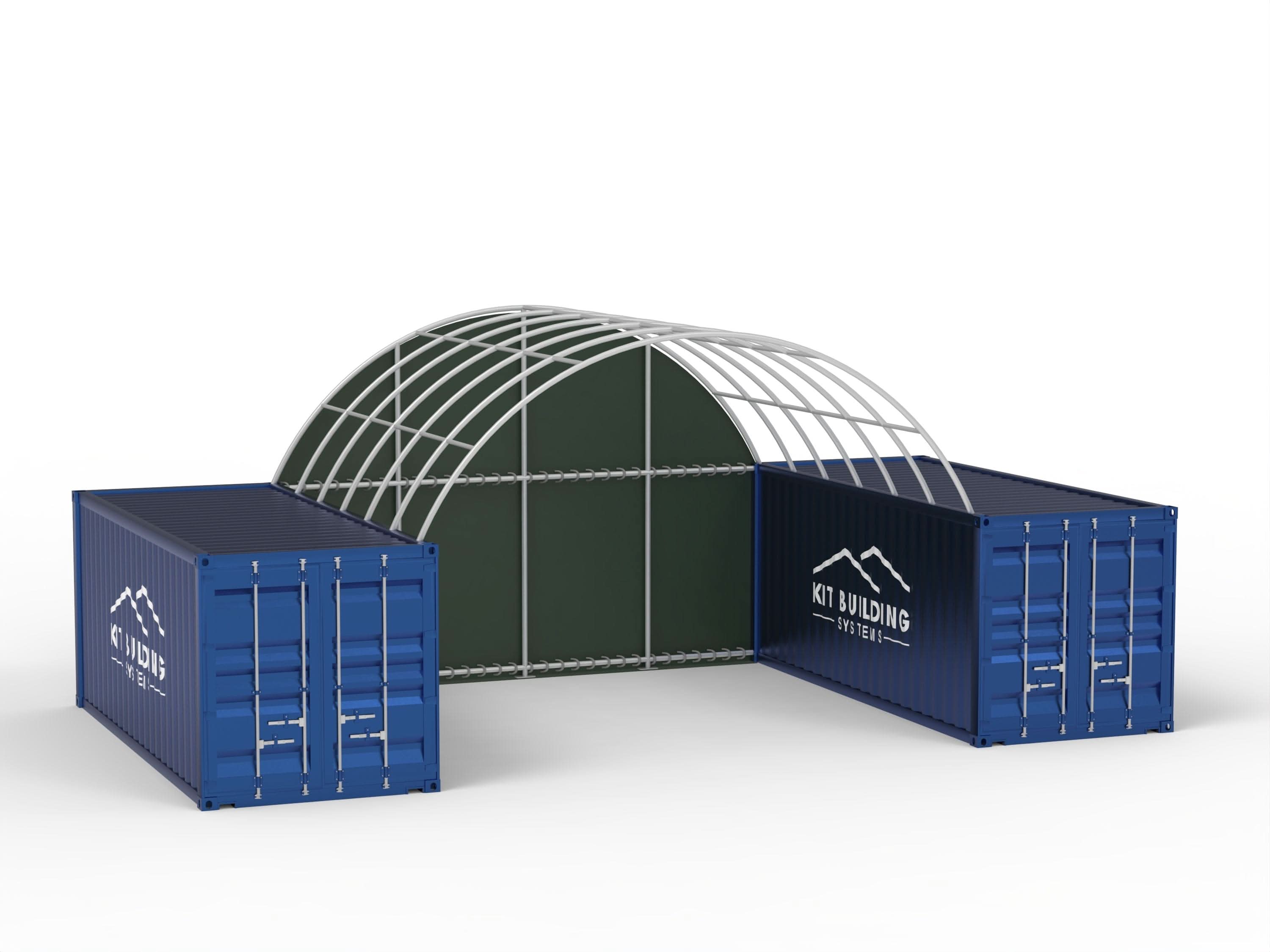 Stängd bakpanel för containerdukar