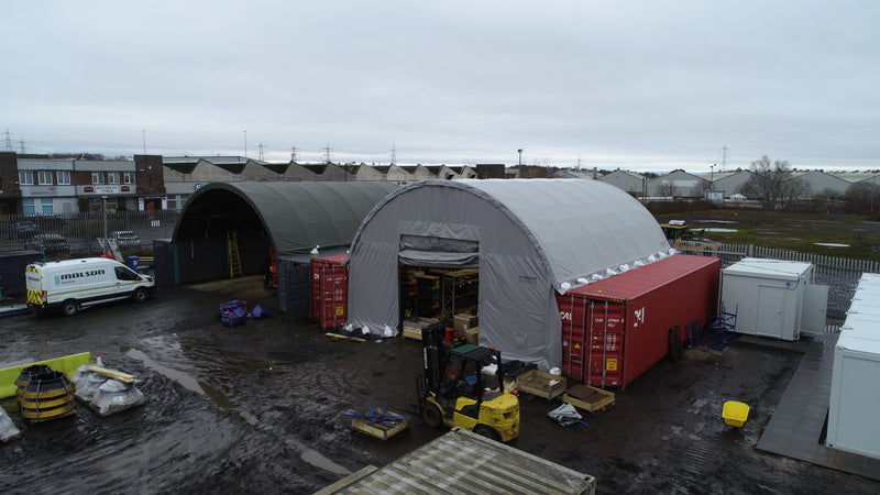 12m (40ft) Spännvidd | Containertak - 40ft x 12ft (12m x 4,5m)