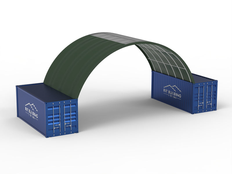 10m (33ft) Spännvidd | Container Tält - 33ft x 12ft (10m x 3,6m)