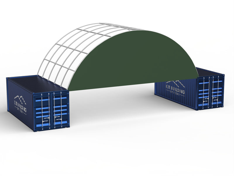 Stängd bakpanel för containerdukar