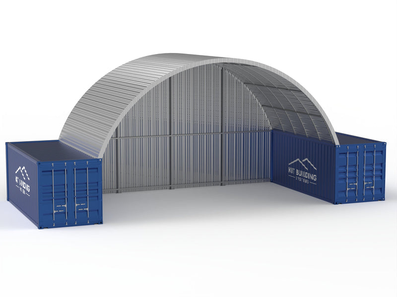 Stålbehållartak - 33ft x 20ft x 12ft (10m x 6m x 3,6m)