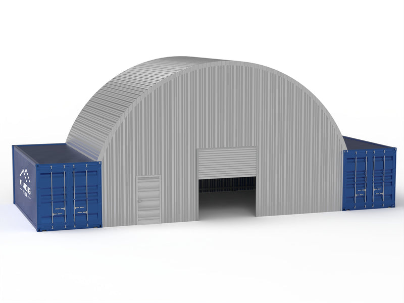 Stålbehållartak - 33ft x 20ft x 12ft (10m x 6m x 3,6m)