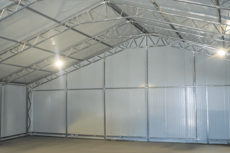 Hangar för flygplan i stål