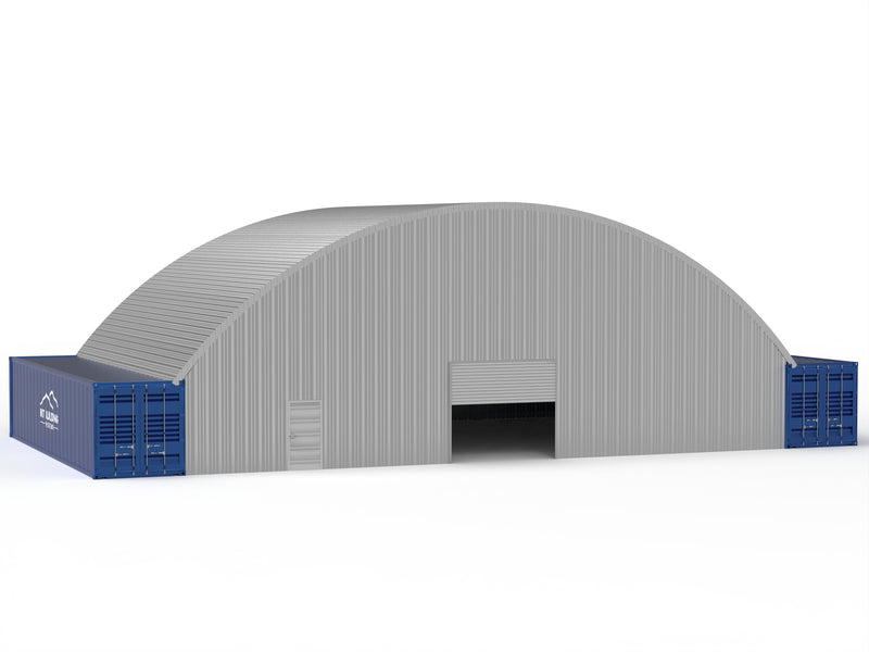 Stålbehållartak - 40ft x 40ft x 15ft (12m x 12m x 4,5m)