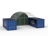 Stängd bakpanel för containertak